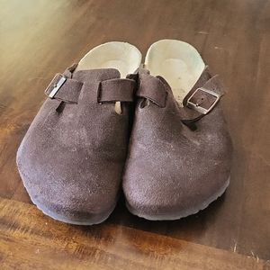 Birkenstock clogs suede chocolate brown Size 42